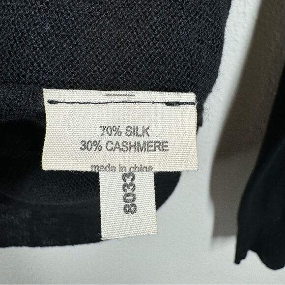 L’AGENCE Long Sleeve Black Crewneck Sweater Sheer Open Knit Women’s Size XS - Picture 5 of 6